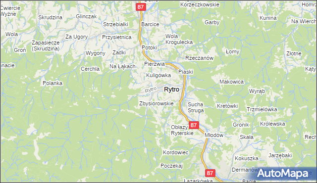 mapa Roztoka Ryterska, Roztoka Ryterska na mapie Targeo