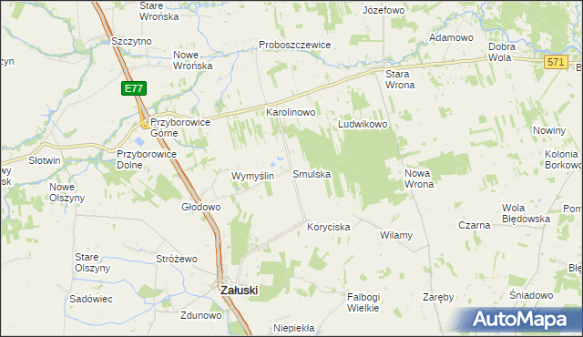 mapa Smulska, Smulska na mapie Targeo