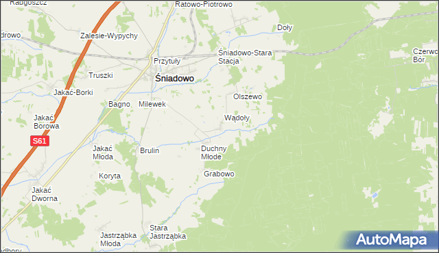 mapa Stare Duchny, Stare Duchny na mapie Targeo