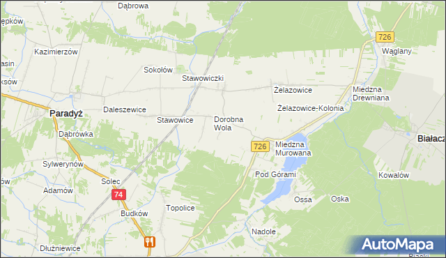 mapa Straszowa Wola, Straszowa Wola na mapie Targeo