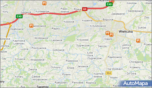 mapa Sygneczów, Sygneczów na mapie Targeo