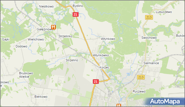 mapa Włynkówko, Włynkówko na mapie Targeo