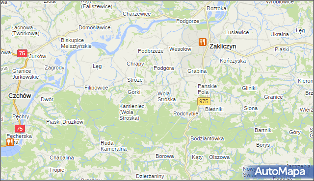 mapa Wola Stróska, Wola Stróska na mapie Targeo