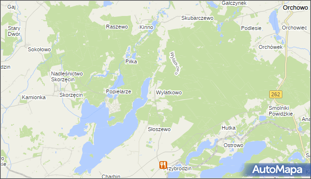mapa Wylatkowo, Wylatkowo na mapie Targeo