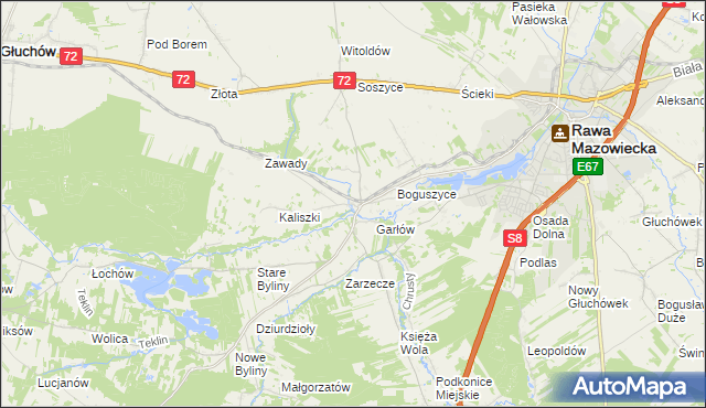 mapa Boguszyce Małe, Boguszyce Małe na mapie Targeo