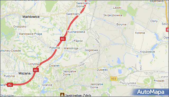 mapa Gogołowa, Gogołowa na mapie Targeo