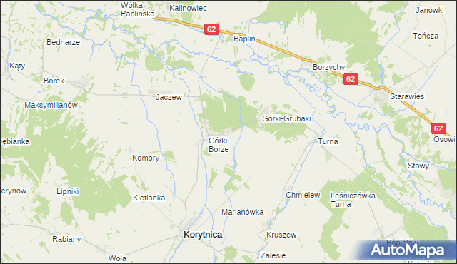 mapa Górki Średnie, Górki Średnie na mapie Targeo