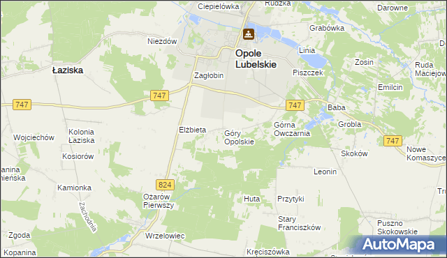 mapa Góry Opolskie, Góry Opolskie na mapie Targeo