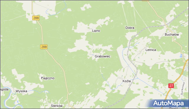 mapa Grabowiec gmina Świdnica, Grabowiec gmina Świdnica na mapie Targeo