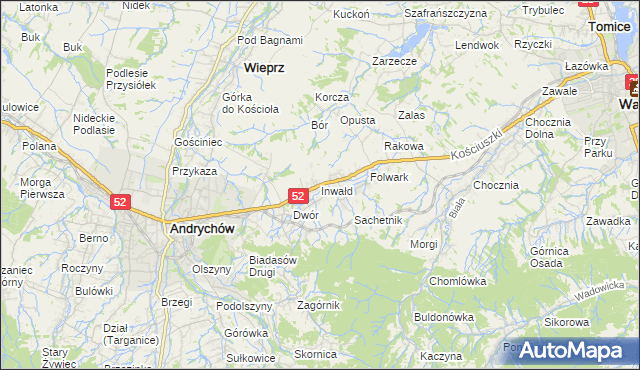 mapa Inwałd, Inwałd na mapie Targeo