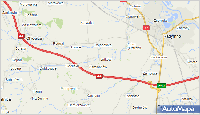 mapa Lutków, Lutków na mapie Targeo