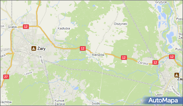 mapa Marszów, Marszów na mapie Targeo