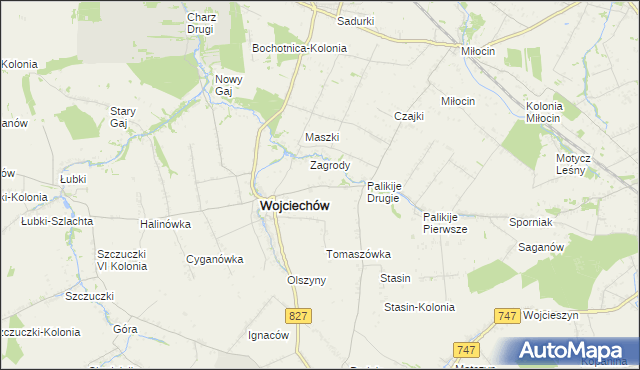 mapa Maszki k. Wojciechowa, Maszki k. Wojciechowa na mapie Targeo