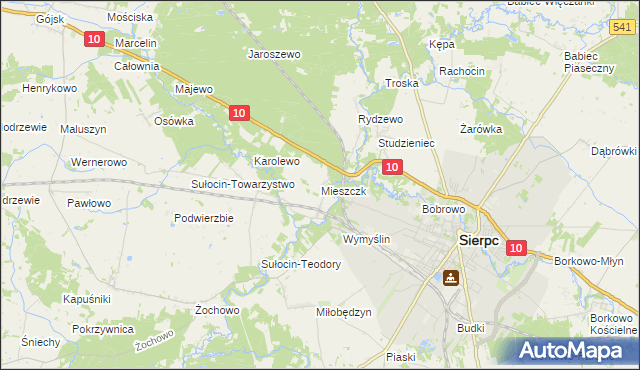 mapa Mieszczk, Mieszczk na mapie Targeo