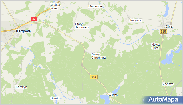 mapa Nowy Jaromierz, Nowy Jaromierz na mapie Targeo
