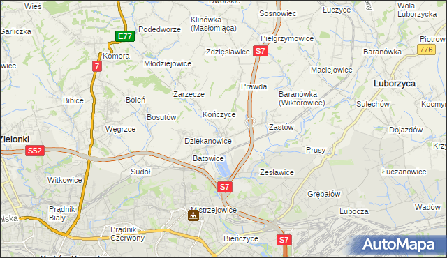 mapa Raciborowice gmina Michałowice, Raciborowice gmina Michałowice na mapie Targeo