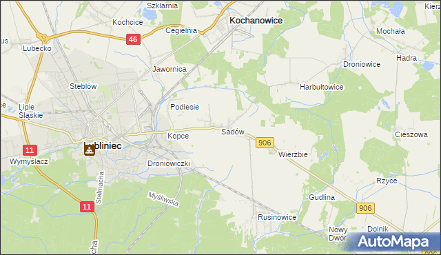 mapa Sadów, Sadów na mapie Targeo