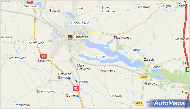 mapa Strużal, Strużal na mapie Targeo