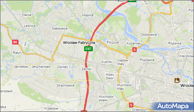 mapa Fabryczna, Fabryczna na mapie Targeo