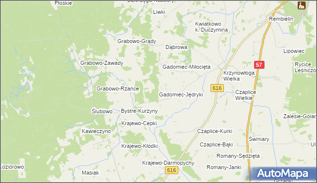 mapa Gadomiec-Jędryki, Gadomiec-Jędryki na mapie Targeo