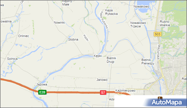 mapa Kępki gmina Nowy Dwór Gdański, Kępki gmina Nowy Dwór Gdański na mapie Targeo