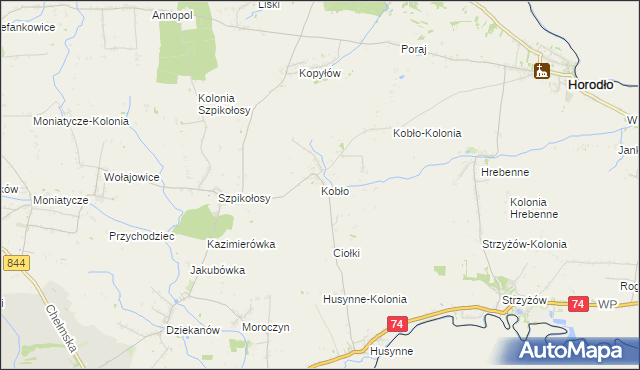 mapa Kobło, Kobło na mapie Targeo