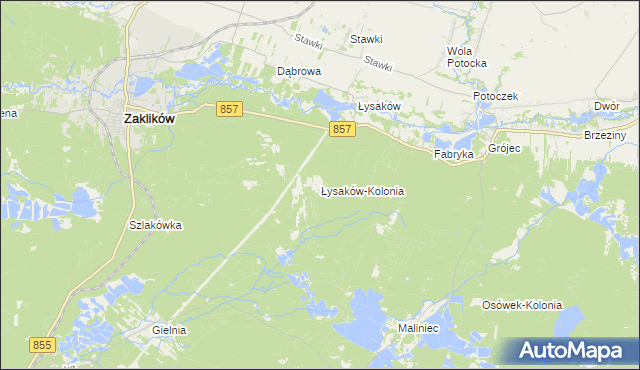 mapa Łysaków-Kolonia, Łysaków-Kolonia na mapie Targeo