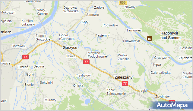 mapa Motycze Szlacheckie, Motycze Szlacheckie na mapie Targeo