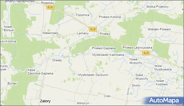 mapa Mystkówiec-Kalinówka, Mystkówiec-Kalinówka na mapie Targeo