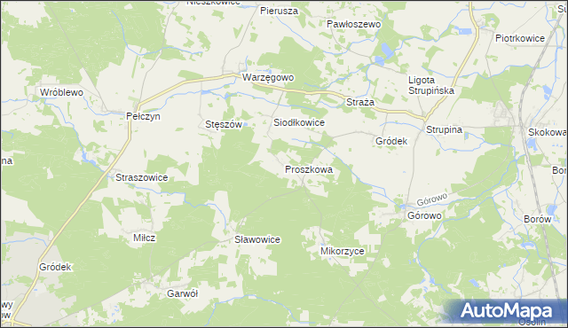 mapa Proszkowa, Proszkowa na mapie Targeo