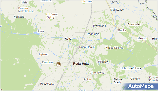 mapa Ruda-Opalin, Ruda-Opalin na mapie Targeo