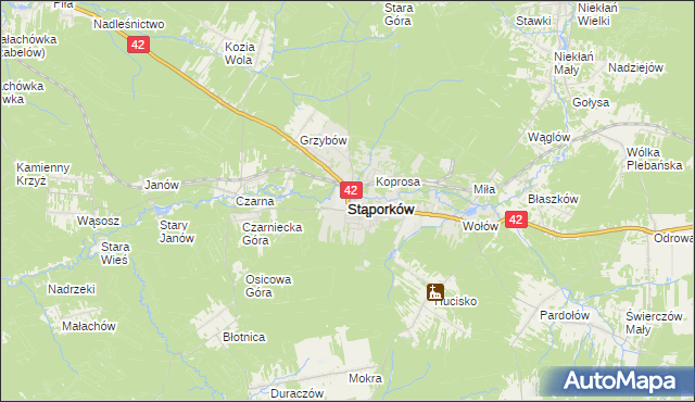 mapa Stąporków, Stąporków na mapie Targeo