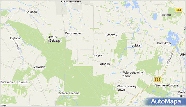 mapa Stójka gmina Czemierniki, Stójka gmina Czemierniki na mapie Targeo