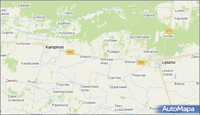 mapa Wilkowa Wieś, Wilkowa Wieś na mapie Targeo