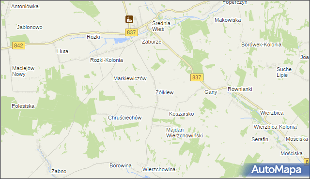 mapa Żółkiew, Żółkiew na mapie Targeo