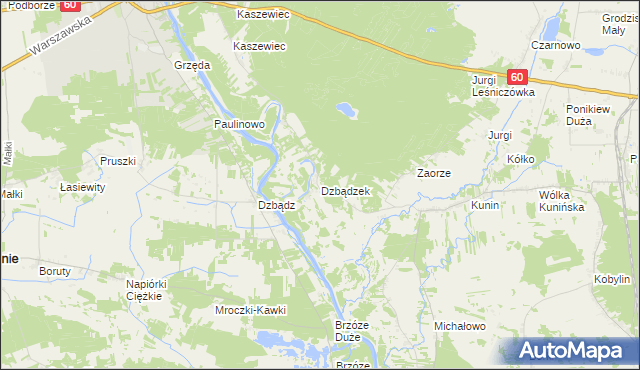 mapa Dzbądzek, Dzbądzek na mapie Targeo