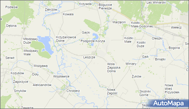 mapa Gacki-Osiedle, Gacki-Osiedle na mapie Targeo