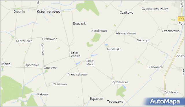 mapa Maciejewo gmina Poniec, Maciejewo gmina Poniec na mapie Targeo