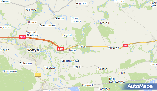 mapa Pólko gmina Sadki, Pólko gmina Sadki na mapie Targeo