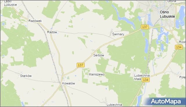 mapa Serbów, Serbów na mapie Targeo