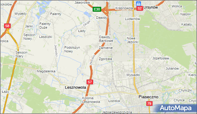 mapa Zgorzała, Zgorzała na mapie Targeo