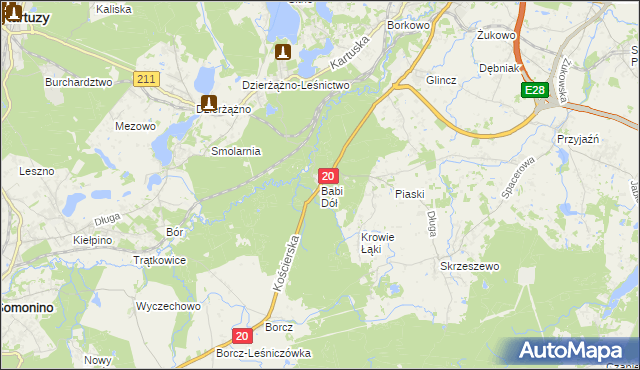 mapa Babi Dół, Babi Dół na mapie Targeo