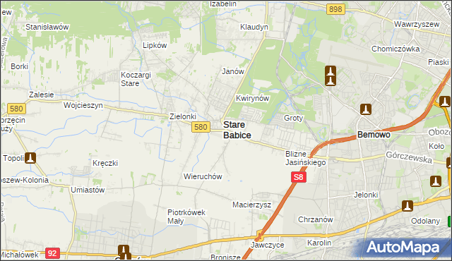 mapa Babice Nowe, Babice Nowe na mapie Targeo
