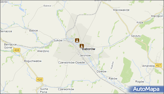 mapa Baborów, Baborów na mapie Targeo