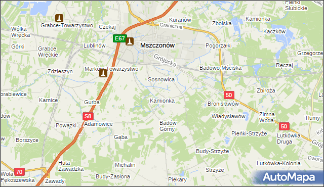 mapa Badowo-Dańki, Badowo-Dańki na mapie Targeo