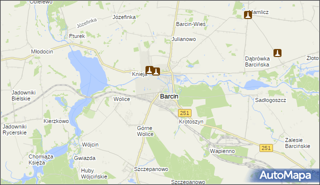 mapa Barcin, Barcin na mapie Targeo