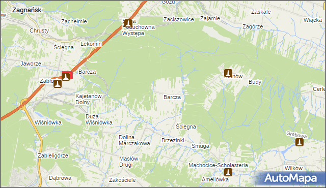 mapa Barcza, Barcza na mapie Targeo