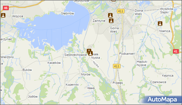 mapa Biała Nyska, Biała Nyska na mapie Targeo