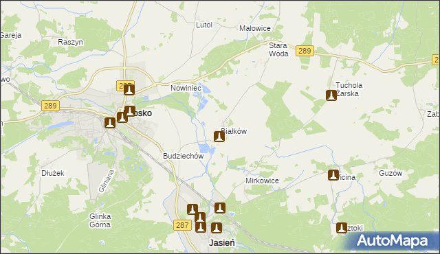 mapa Białków gmina Lubsko, Białków gmina Lubsko na mapie Targeo
