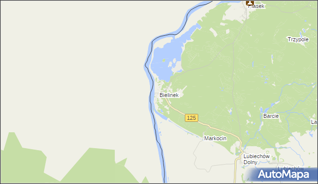 mapa Bielinek, Bielinek na mapie Targeo